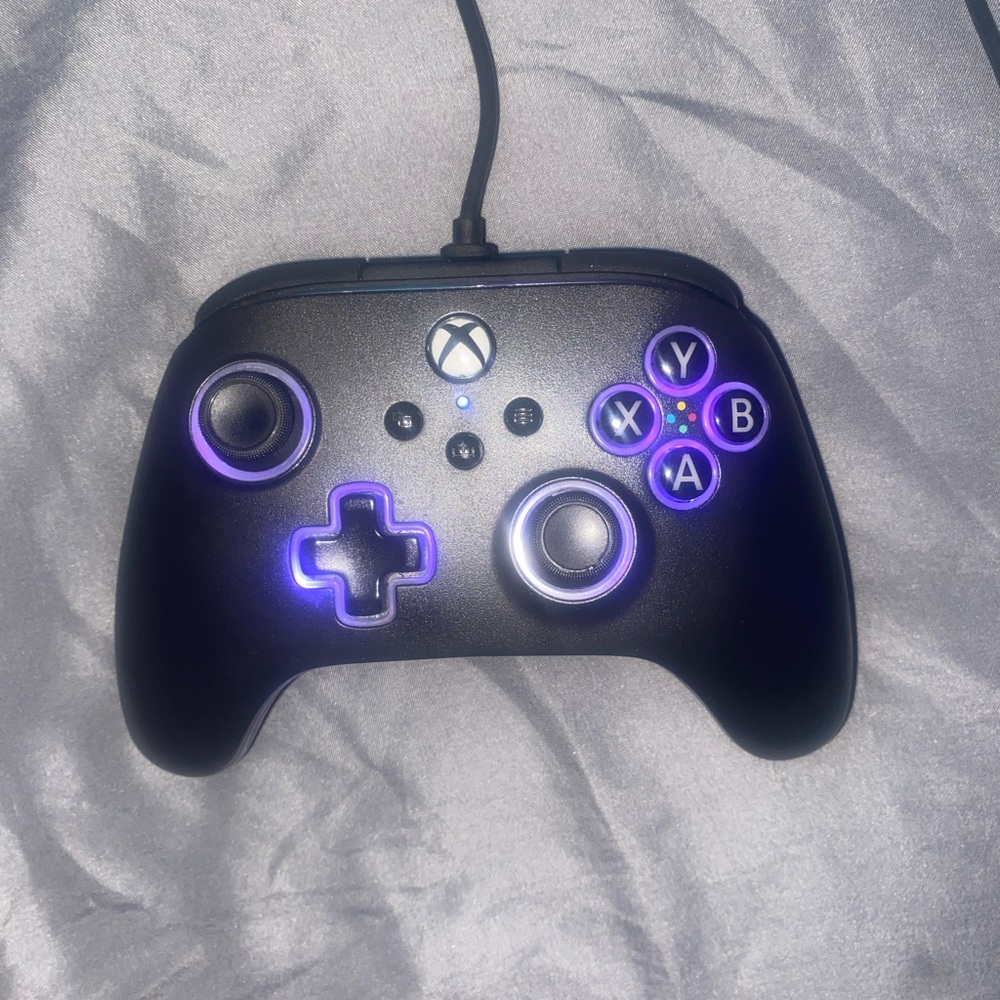 Black and Purple Wireless Controller